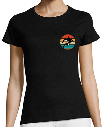 Image of whale family orcas orca ocean logo pocket brand fashion