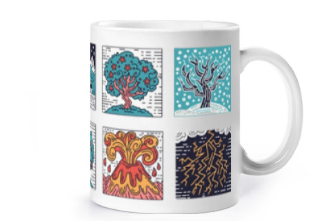 Image of weather forecast cup coffee tea croissants herbal tea infusion milk cocoa