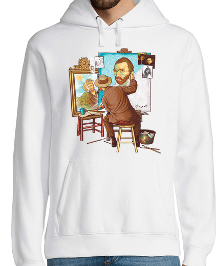 Sweat-shirt À Capuche Pour Homme van gogh auto-portrait triple