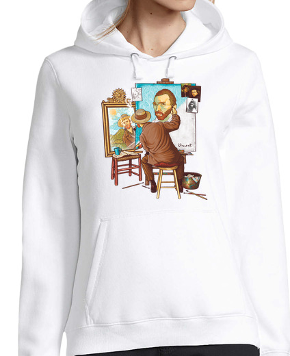 Sweat-shirt À Capuche Pour Femme van gogh auto-portrait triple