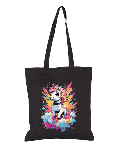 Image of unicorn on clouds stars flash bag beach pool vacation tote