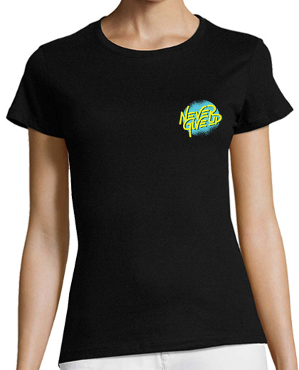 Image of sporty never give up courage logo pocket brand fashion