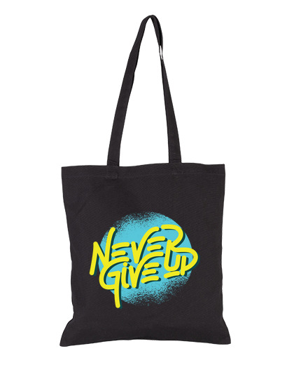Image of sporty never give up courage bag swimming pool sport vacations shoping tote