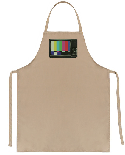 Image of television vintage retro television tv pattern seller waiter bartender waitress saleswoman artisan