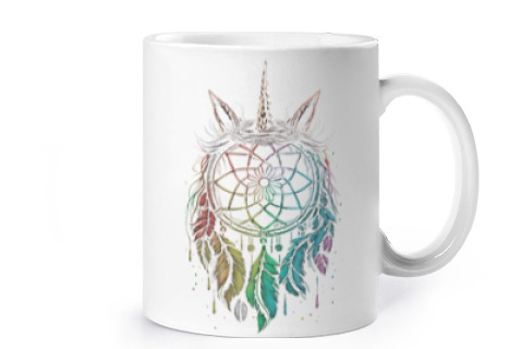 Image of dream trap unicorn dreams cup catcher coffee tea herbal infusion milk