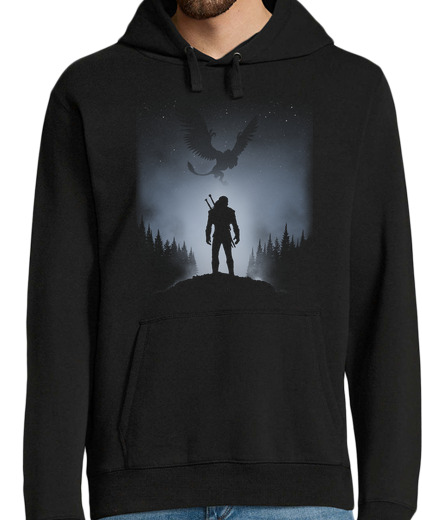 Sweat-shirt À Capuche Pour Homme loup blanc