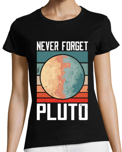 Image of pluto never forget planet sun vintage retro