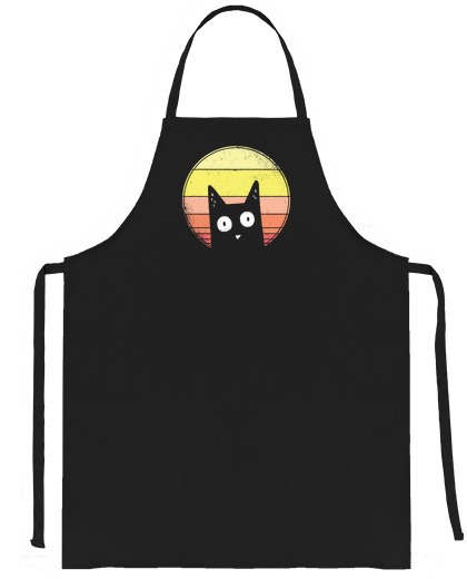 Image of black cat vintage retro claire de lune breeder saleswoman pet store waitress