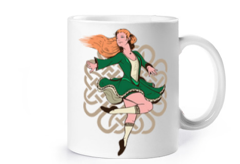Image of irish dancer ireland jig reel bar cd celtic cup coffee tea croissants herbal infusion