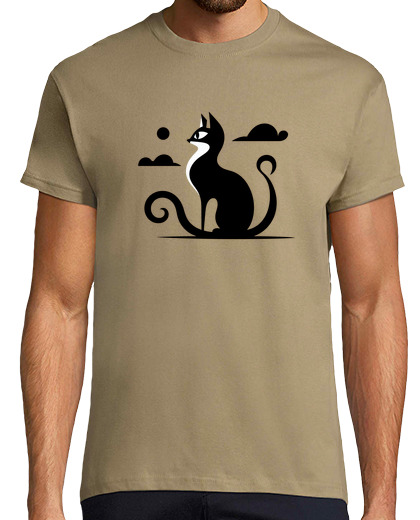 Tee Shirt Homme Manche Courte chat à la manière de Dali