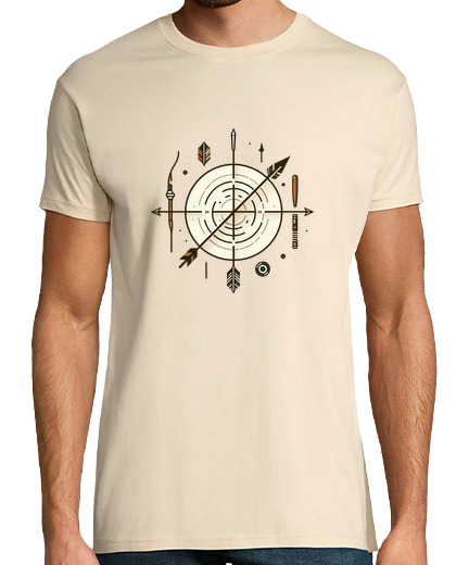 Tee Shirt Homme Manche Courte flèches archer et précision