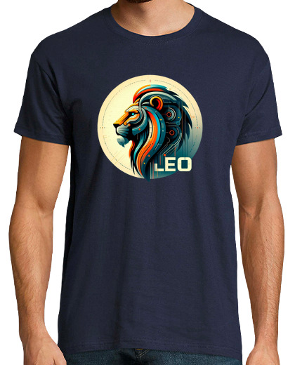 Tee Shirt Homme Manche Courte signe du zodiaque Lion