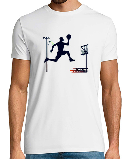 Tee Shirt Homme Manche Courte joueur de basket-ball