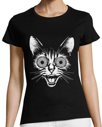 Image of mad cat funny tee vintage men women