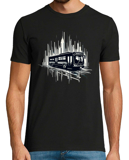 Tee Shirt Homme Manche Courte autobus interurbain