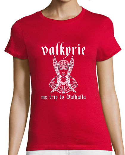 Image of girl t-shirt valkyrie, my trip to valhalla