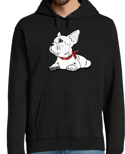 Sweat-shirt À Capuche Pour Homme bouledogue français.