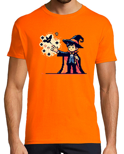 Tee Shirt Homme Manche Courte le magicien pixel art