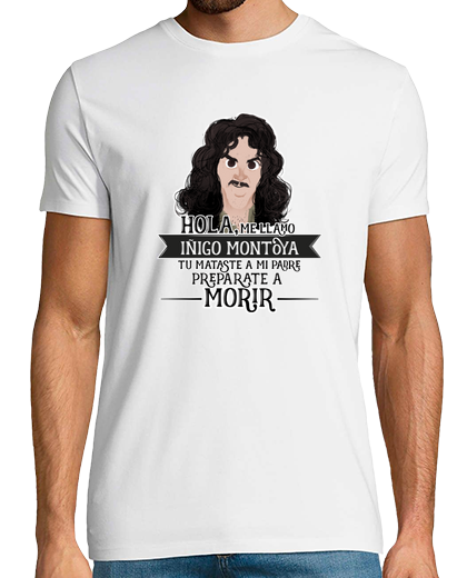 Image of iñigo montoya - man, short manga , white, extra quality