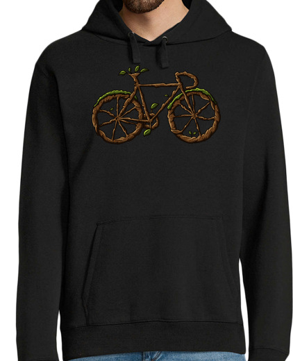 Sweat-shirt À Capuche Pour Homme vélo vert