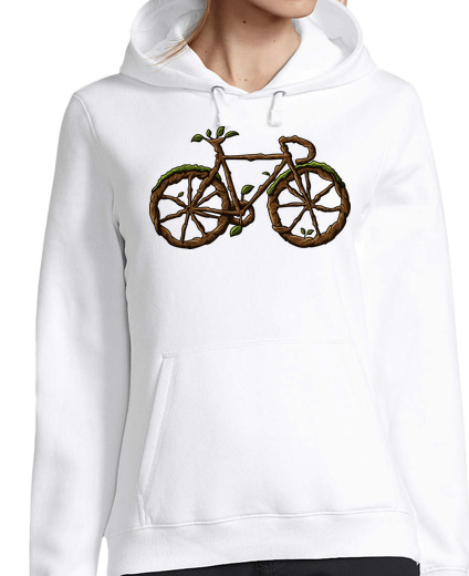 Sweat-shirt À Capuche Pour Femme vélo vert