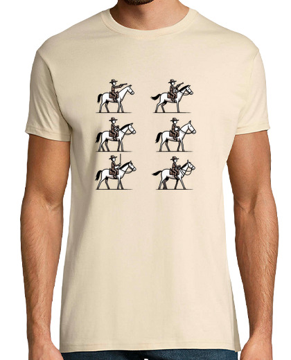 Tee Shirt Homme Manche Courte chevaux du Far West