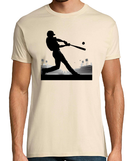 Tee Shirt Homme Manche Courte frappeur de baseball all à la recherche