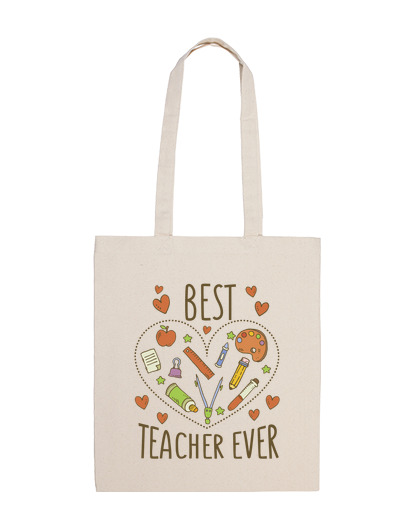 Image of best teacher ever bag lessons notebooks books beach tote