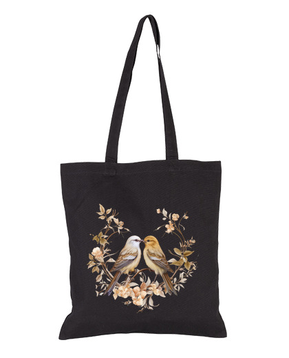 Image of birds couple romantic fusion shopping bag beach swimming pool tote