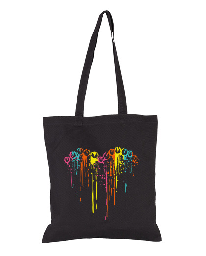 Image of horses prints drips splash bag shopping vacation tote