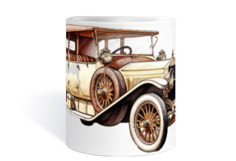 Image of old clunker cup coffee tea croissants herbal tea milk cocoa infusion