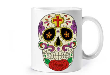 Image of catrina day of the dead mexico to personalize cup coffee tea herbal tea