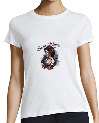 Tee Shirt Femme Classique Manches Courtes BlancheNeige