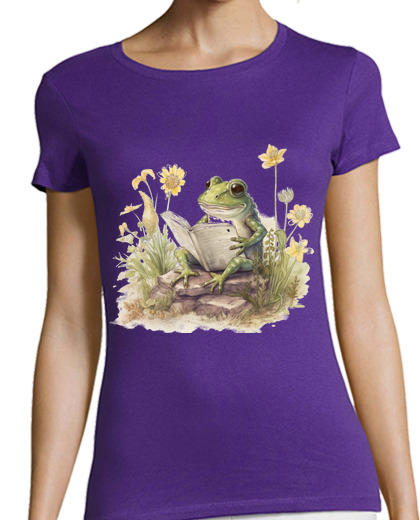 Image of reader frog reading book bookstore cottagecore