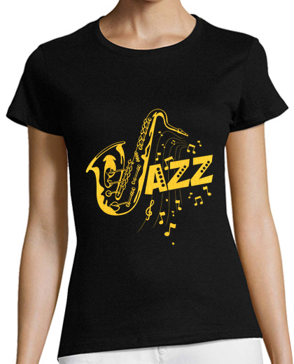 Image of Jazz Music Saxophone Swing Notes Yellow