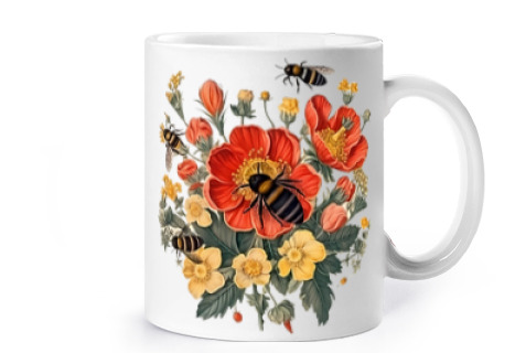 Image of bees wallflowers buttercup queen cup coffee tea apiary waré, dadant