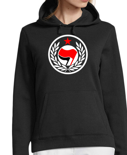 Sweat-shirt À Capuche Pour Femme laurier antifascist