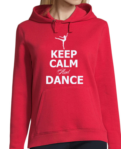 Sweat-shirt À Capuche Pour Femme keep le and calm and la danse