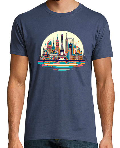 Tee Shirt Homme Manche Courte horizon parisien