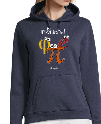 Sweat-shirt À Capuche Pour Femme irrational être π φ e (fond sombre)