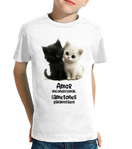 Tee Shirt Pour Enfant Manche Courte l39amour et les lèches chatons fc