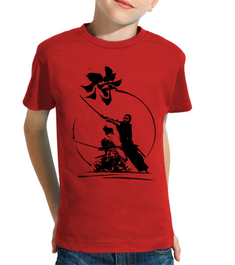 T-shirt bambino manica corta samurai