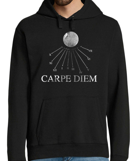 Sweat-shirt À Capuche Pour Homme carpe diem