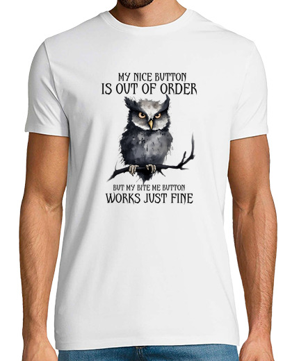Image of Design Out of Order Nice Button Owl Hum
