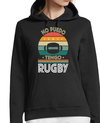 Sweat-shirt À Capuche Pour Femme Je ne peux pas j39ai du rugby