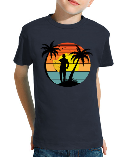 Tee Shirt Pour Enfant Manche Courte style de surf