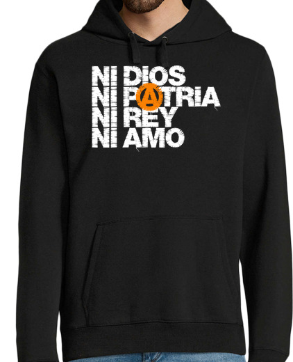 Sweat-shirt À Capuche Pour Homme dieu ni maître pays roi