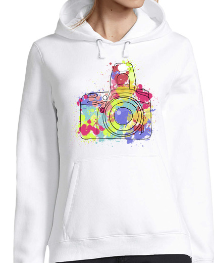 Sweat-shirt À Capuche Pour Femme appareil photo