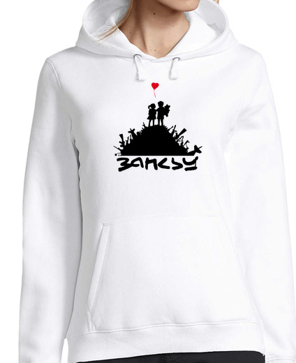 Sweat-shirt À Capuche Pour Femme banksy