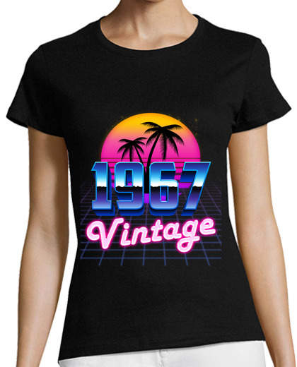 Image of Birthday 57 Years Palm 80s Vintage 1967